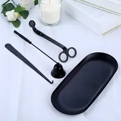 GENERICO - Set Herramientas Recortadora Dosificador 4 Piezas Para Velas Negro