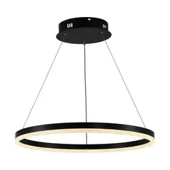 BOSCO - LAMPARA COLGANTE LED REDONDA 30W LUZ CALIDA ARO Ø50 NEGRO