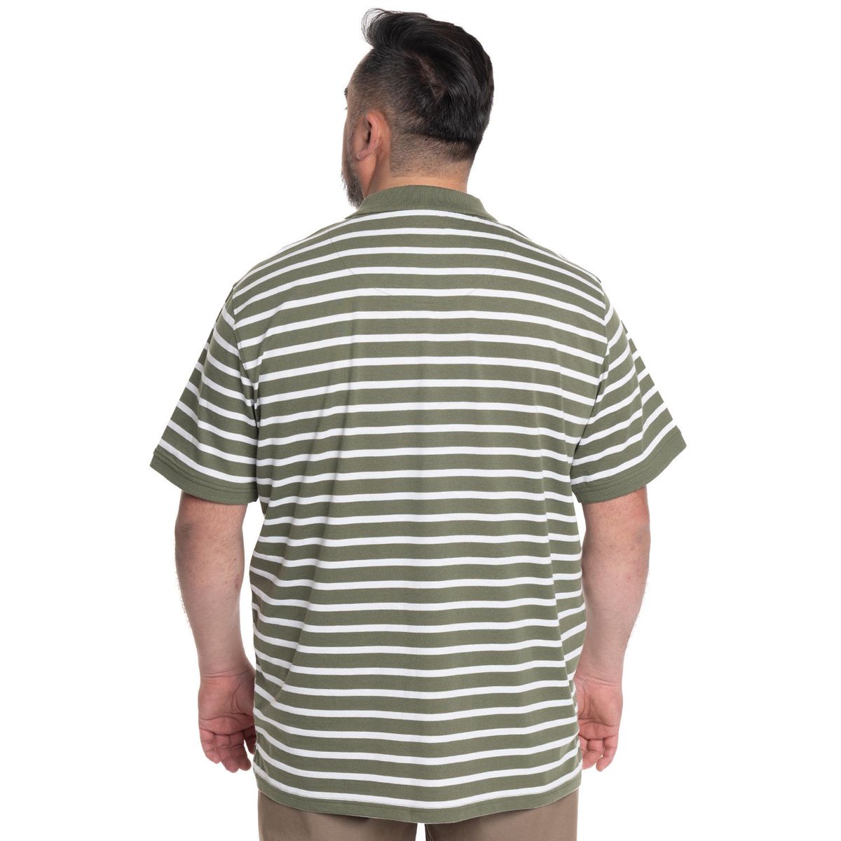 KOTTING - POLERA HOMBRE LISTADA CUELLO CAMISERO BOLSILLO PECHO