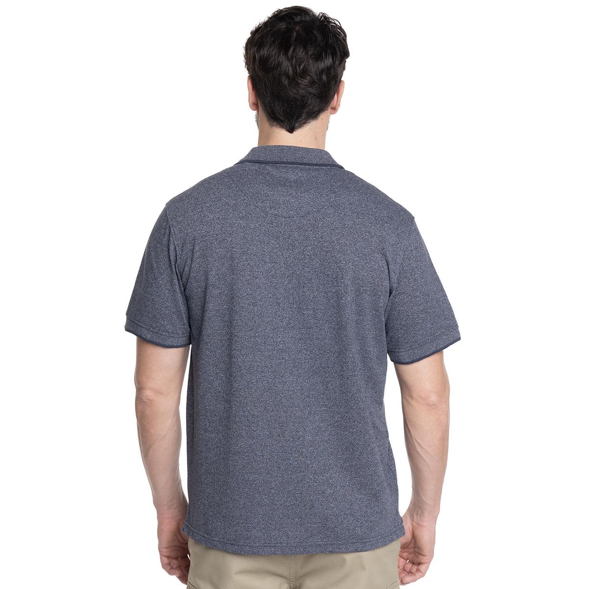 KOTTING - POLERA HOMBRE PIQUÉ MELANGE CUELLO CAMISERO BOLSILLO PECHO