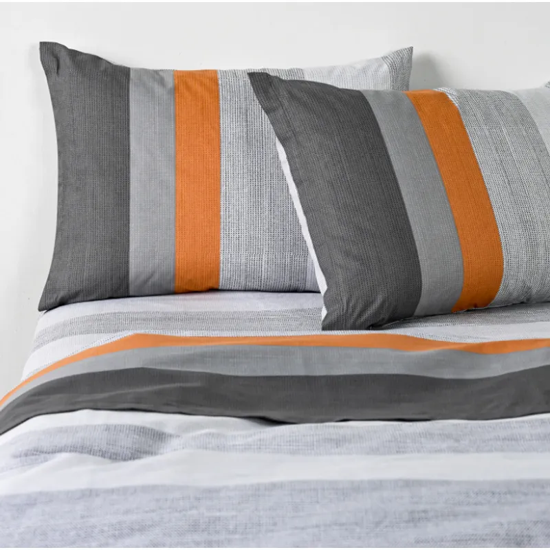 CANNON - Sabanas Cannon  AF 1 Plaza 144 Hilos Franjas Gris