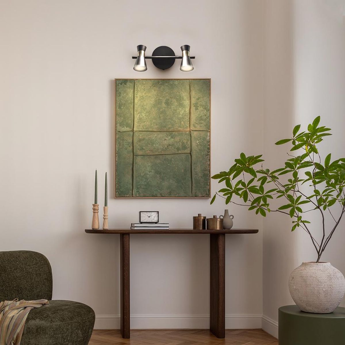 BP ILUMINACION - Foco Sobrepuesto Zeny 2 Luces Antique Gu10.