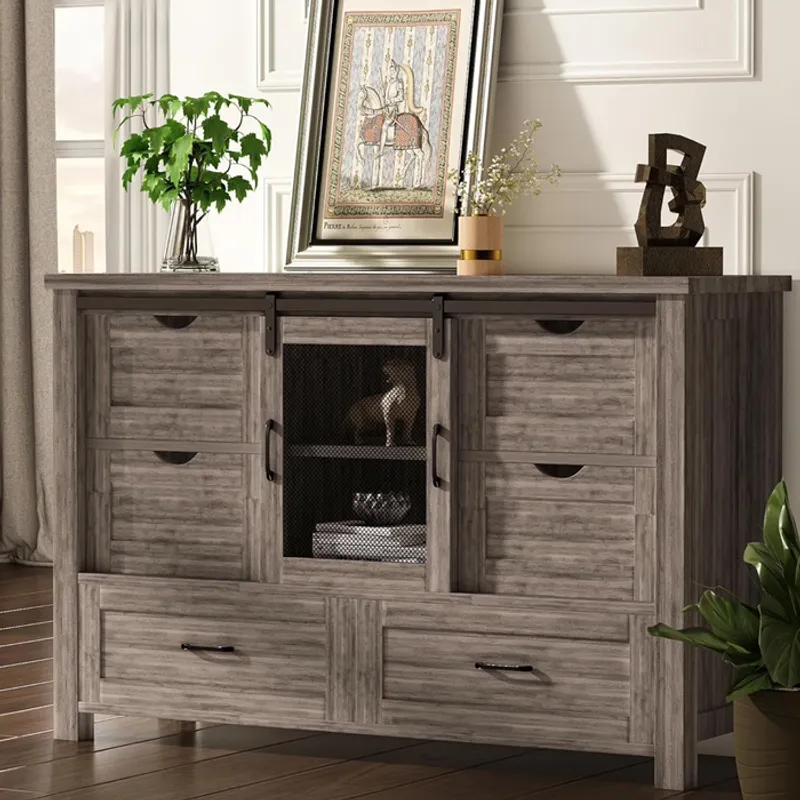 MSA MUEBLES SANTA ANA - Buffet Aparador Rustico Roble