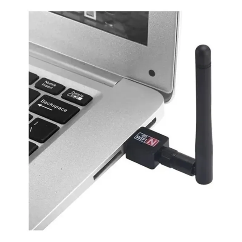GENERICO - Adaptador Wifi Usb 2.0 Con Antena Wireles 600mbps