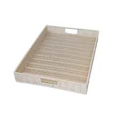 TEMPODECO - Bandeja Rectangular Con Mangos Milk