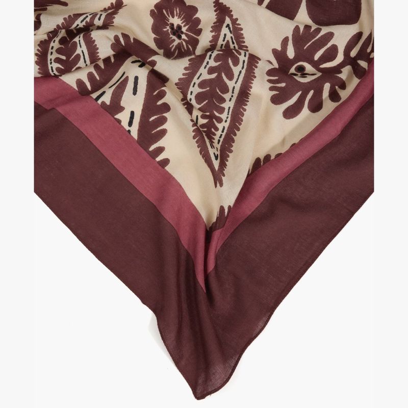 LOUNGE - Pañuelo Mujer Flores Con Hojas