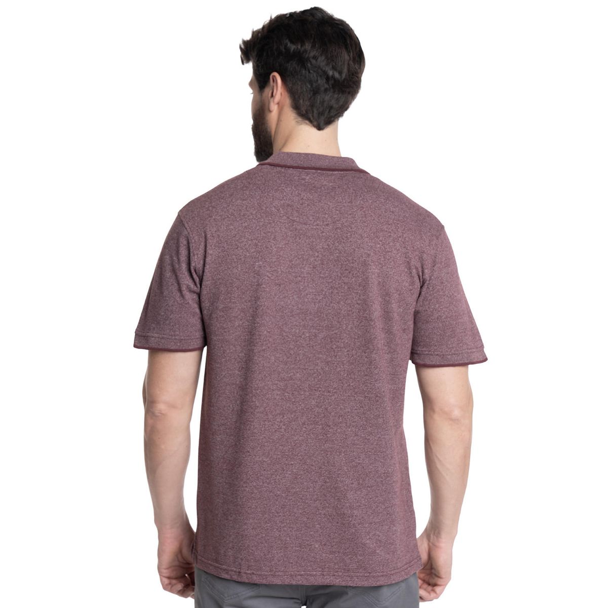 KOTTING - POLERA HOMBRE PIQUÉ MELANGE CUELLO CAMISERO BOLSILLO PECHO