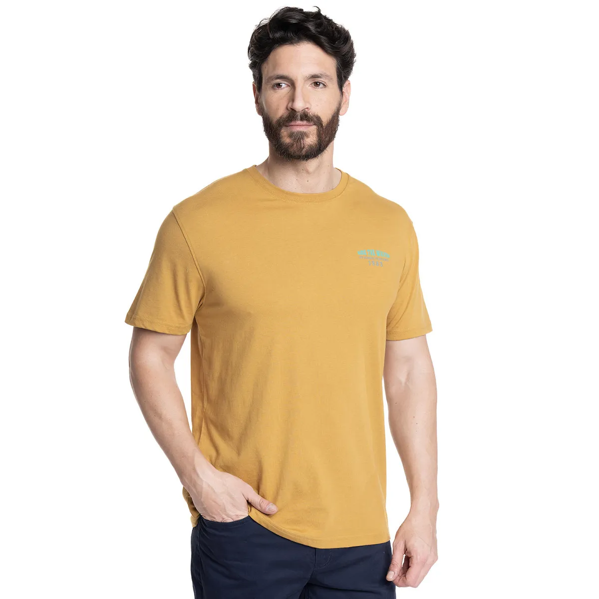 KOTTING - POLERA HOMBRE PRINT ESPALDA CUELLO REDONDO MINI LOGO