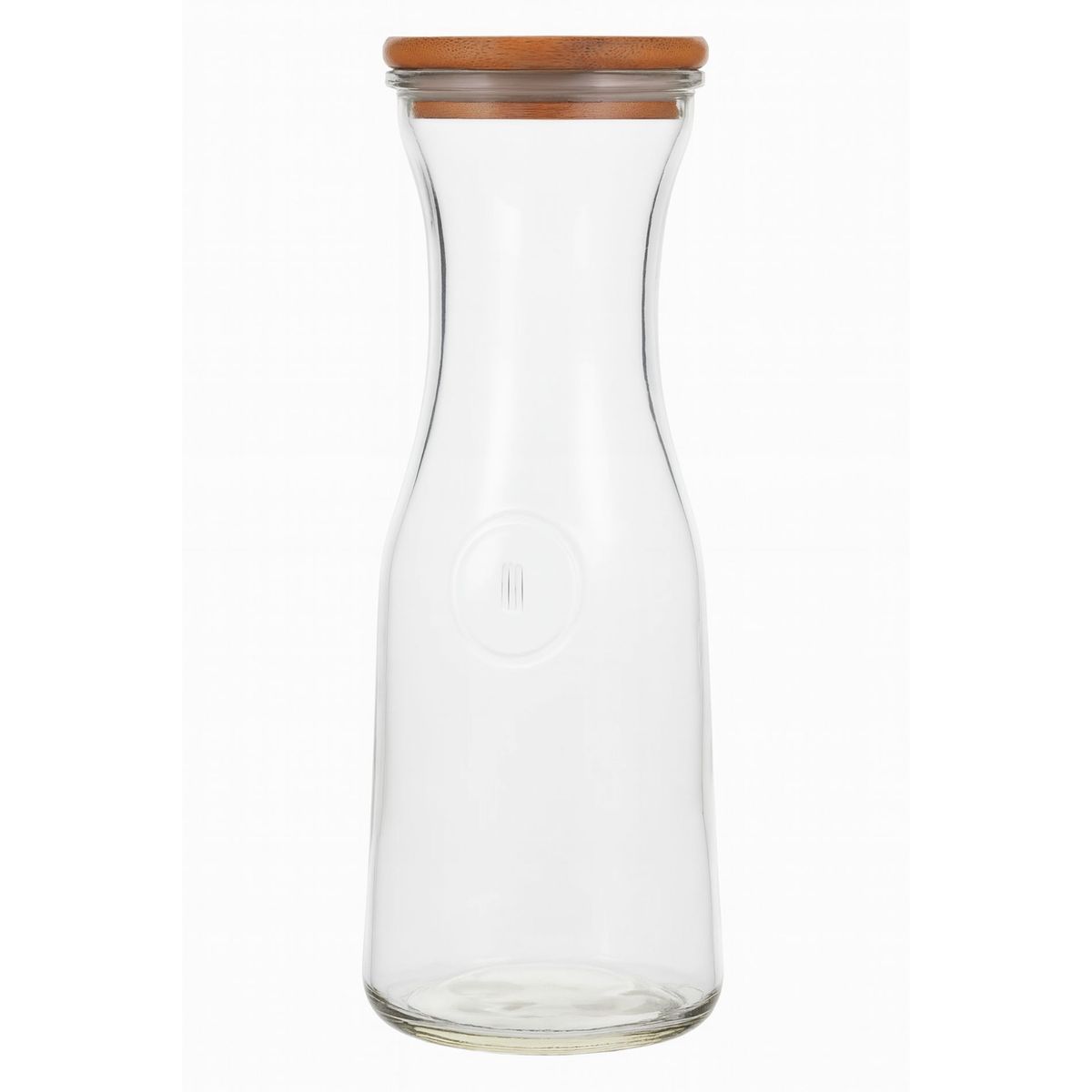GENERICO - Botella De Vidrio Tapa Bambú  Jarra Vidrio tapa Madera 500ml