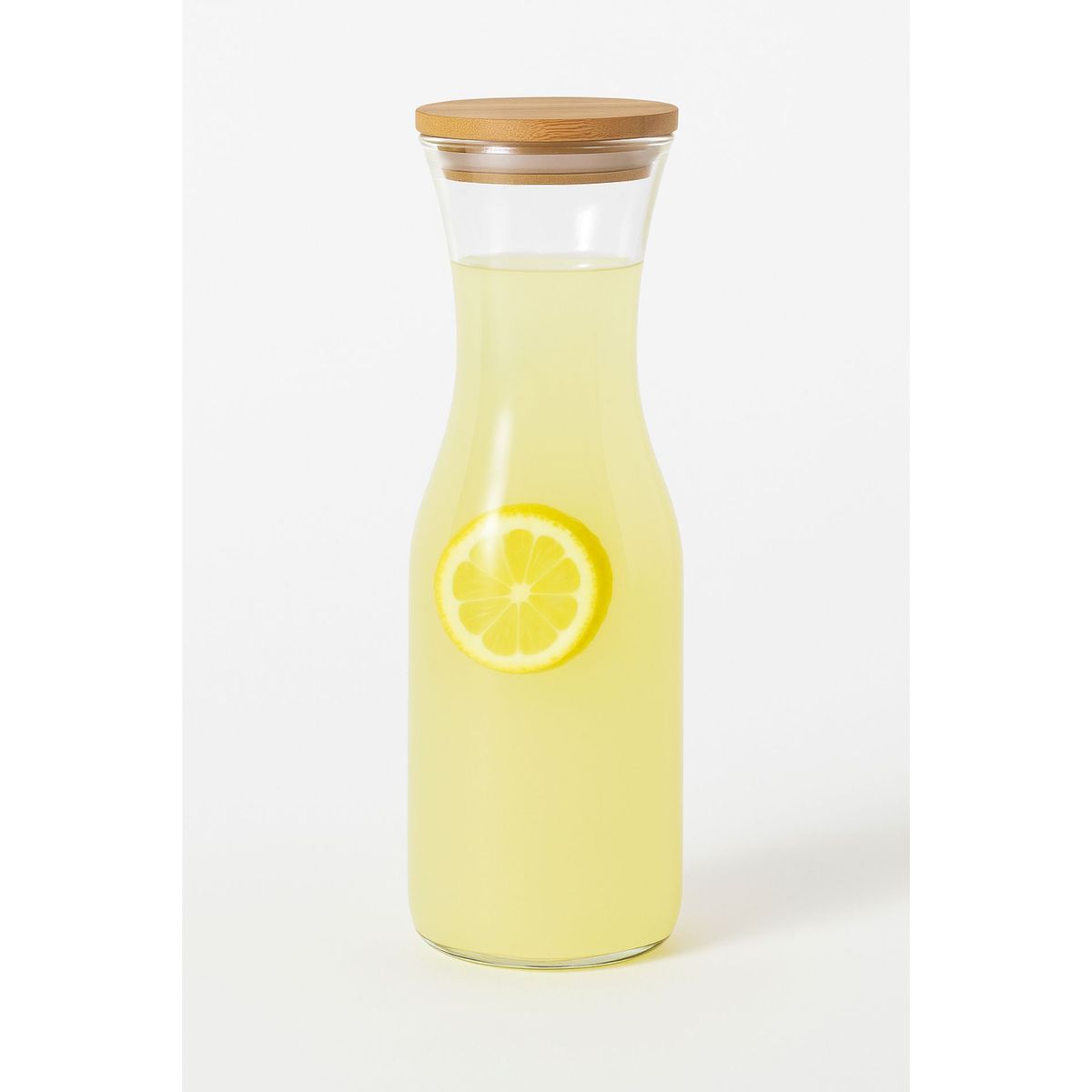 GENERICO - Botella De Vidrio Tapa Bambú  Jarra Vidrio tapa Madera 500ml