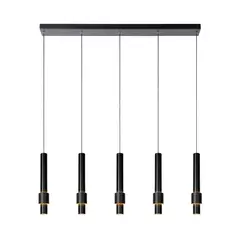 BOSCO - LAMPARA COLGANTE LINEAL MARGARY NEGRO 5 LUCES LED 2700K