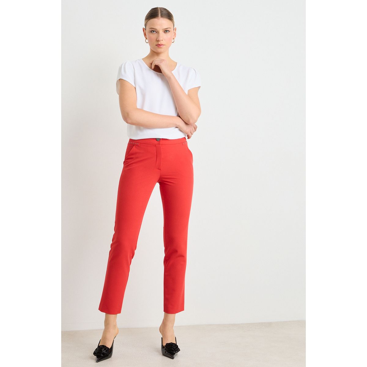 ASH - Pantalon Mujer Rojo Ash
