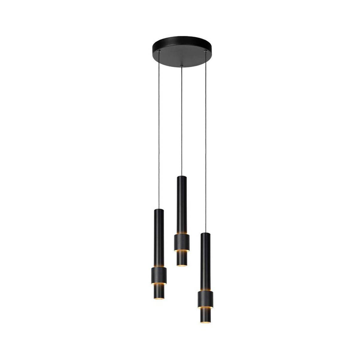 BOSCO - LAMPARA COLGANTE DESNIVEL MARGARY NEGRO 3 LUCES LED 2700K