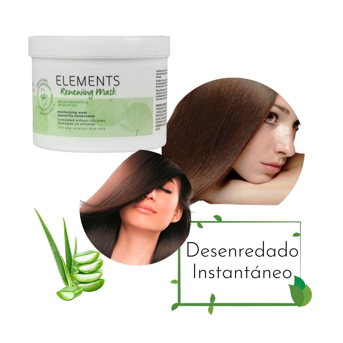 WELLA - Mascarilla Wella Elements Renewing 500ml Antifrizz Suaviza Brillo