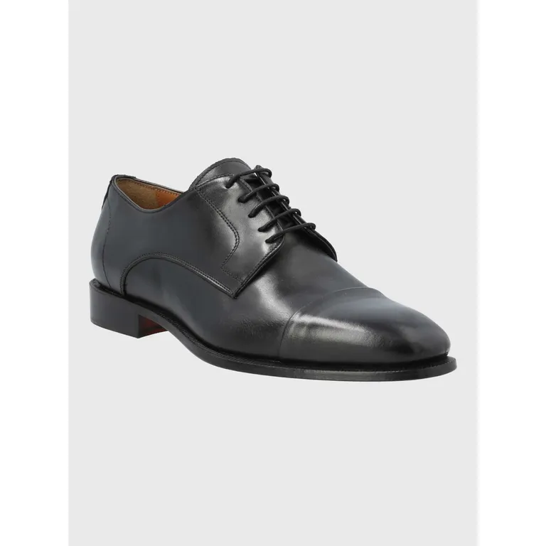 Zapato Italiano Hombre Cuero Moratii Negro