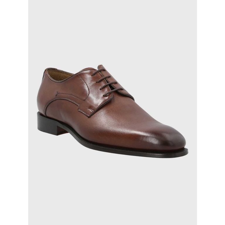Zapato Italiano Hombre Cuero Navona Café