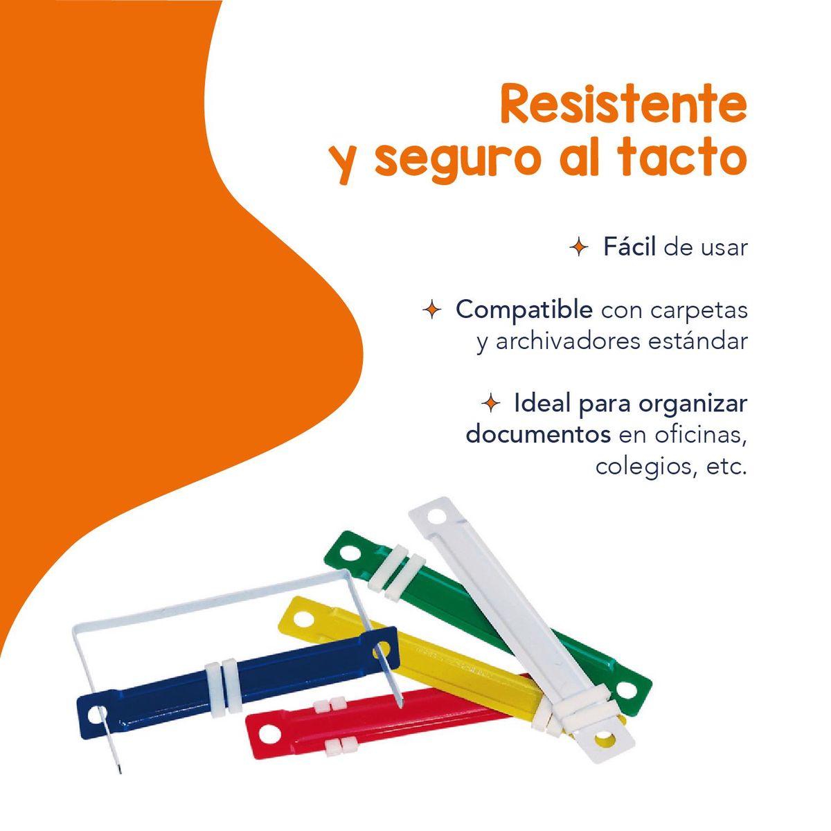 GENERICO - Accoclip Fastener Plástico de Colores Vinifan - Caja 50 uds