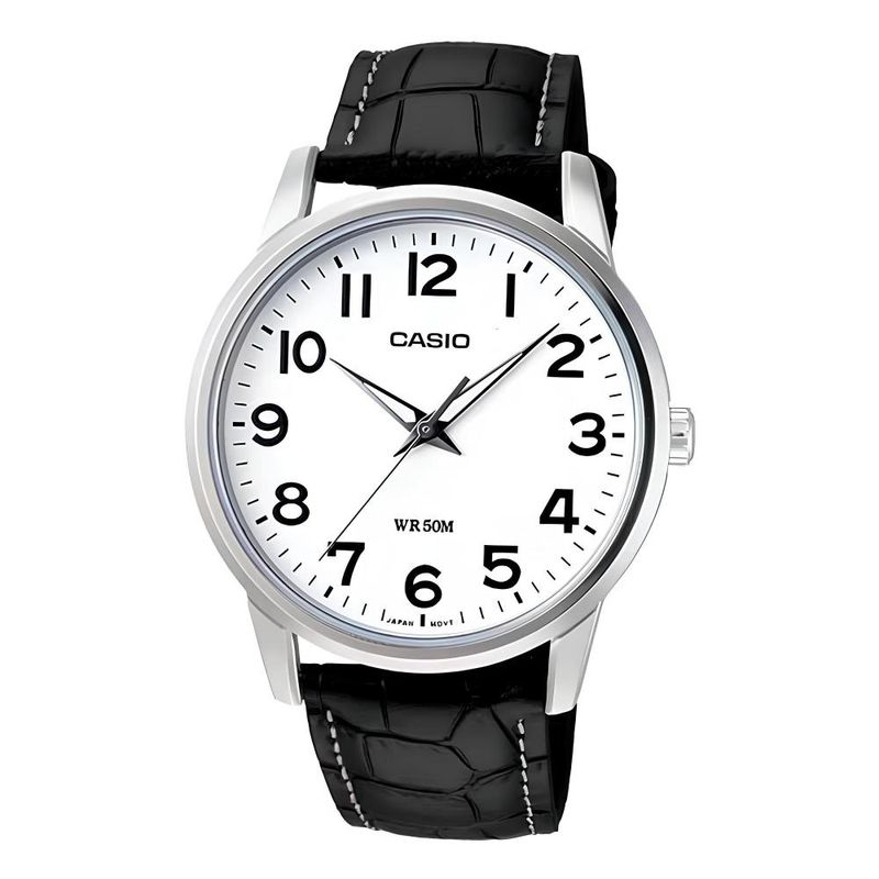 CASIO - Reloj Mtp-1303l-7bv Hombre Analogo Cuero - Negro