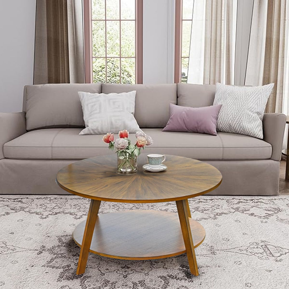 MSA MUEBLES SANTA ANA - Mesa Centro Light Walnut