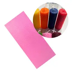 GENERICO - 12 Laminas Cera Abejas Para Velas Diy 10x40 Cm Purpura