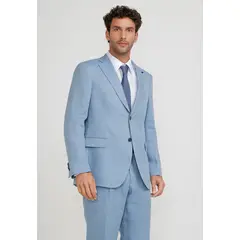 TRIAL - Chaqueta Hombre Formal Lino Mix&Color Celeste