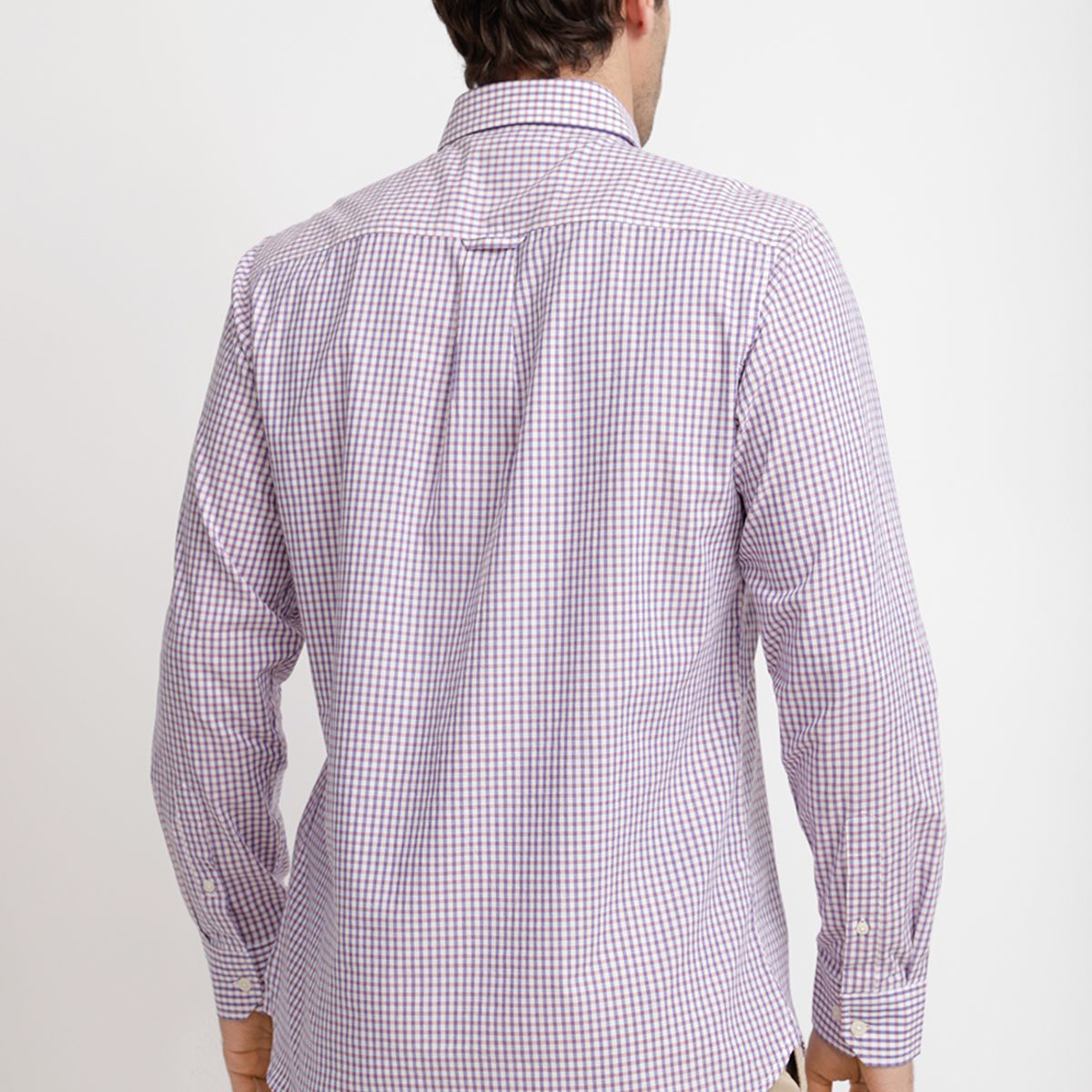 TRIAL - Camisa Cuadros Algodón Baudilio Coral