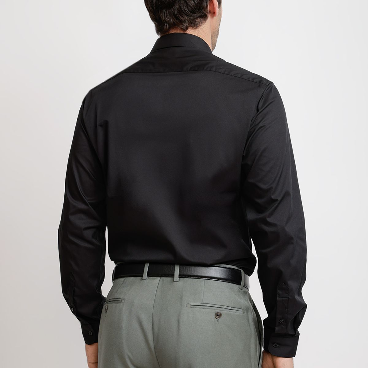 TRIAL - Camisa Hombre Formal Graduación Negro