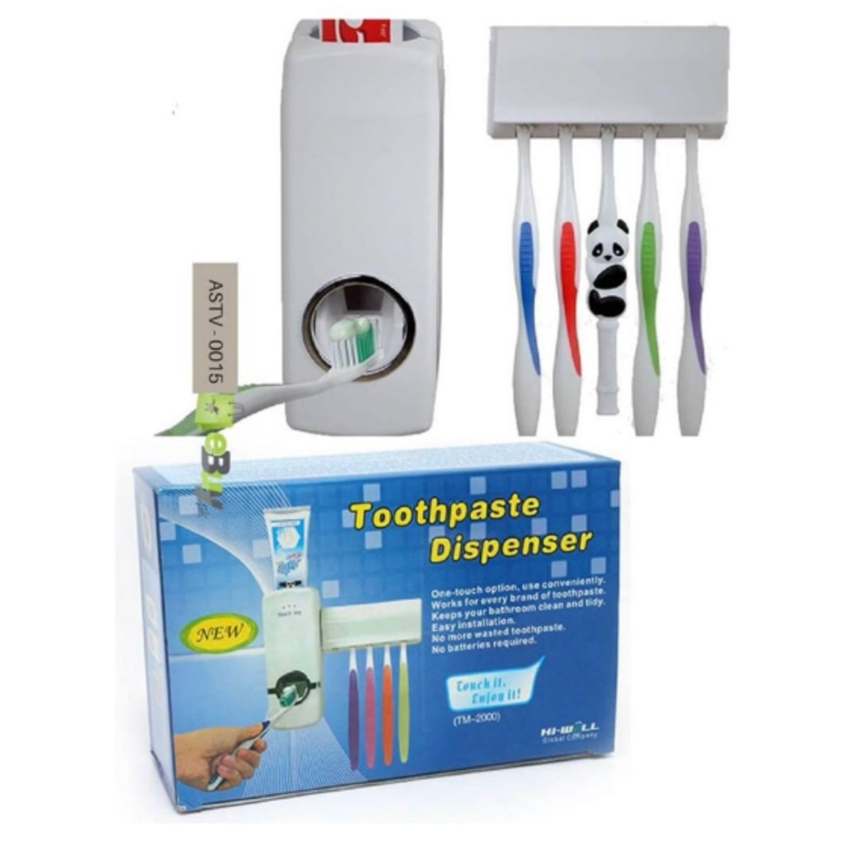 GENERICO - Dispensador De Crema Dental Y Porta Cepillo