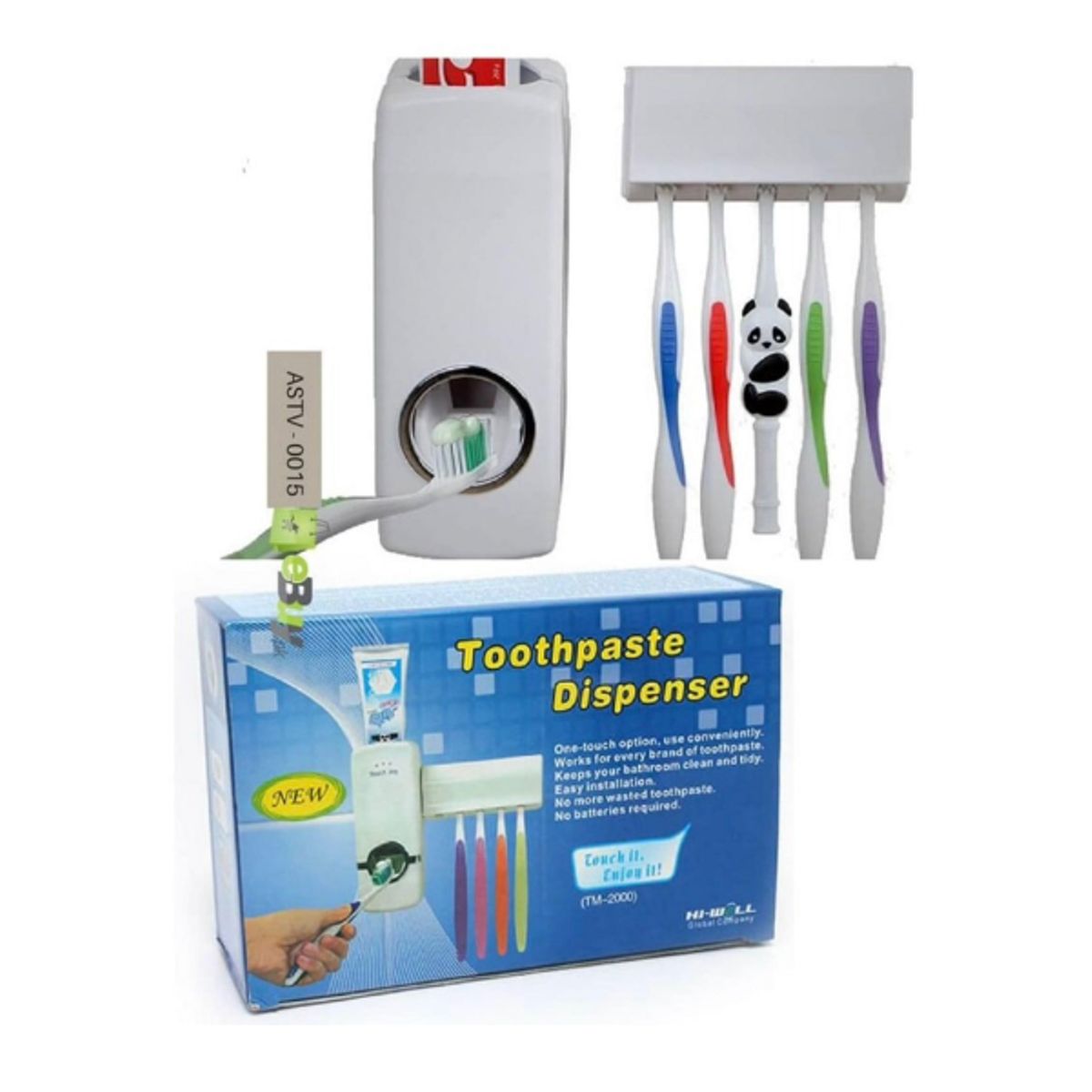 GENERICO - Dispensador De Crema Dental Y Porta Cepillo