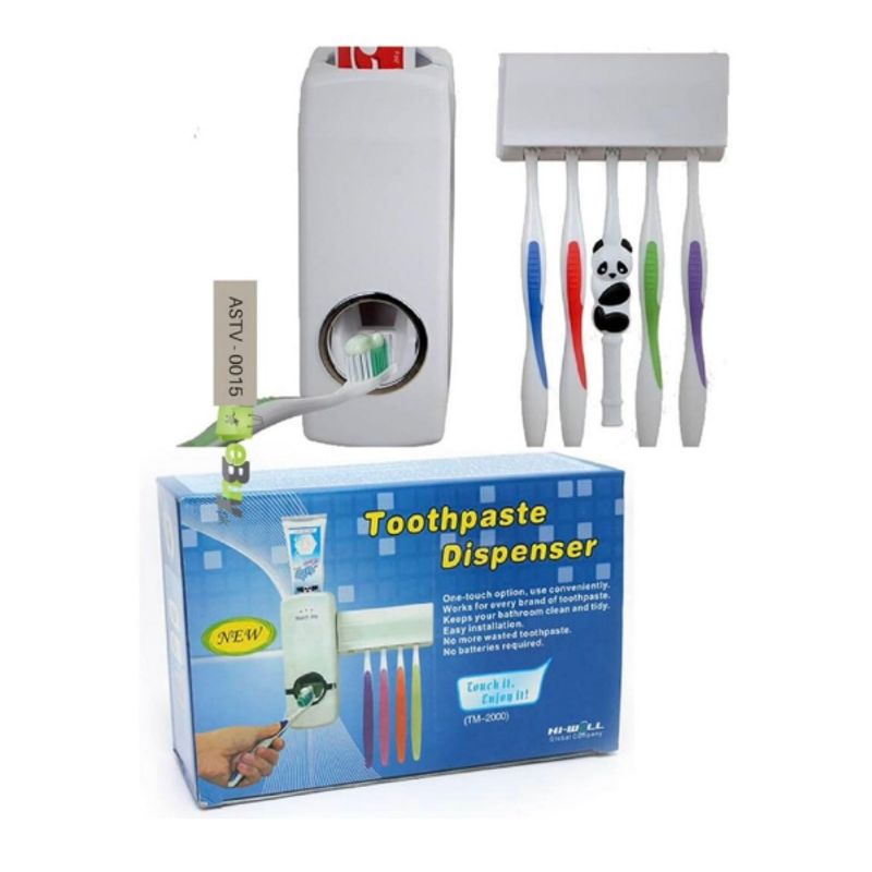 GENERICO - Dispensador De Crema Dental Y Porta Cepillo