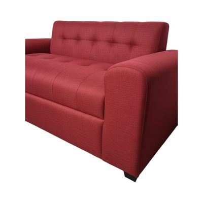 Imagen 2 del producto SOFA DOS CUERPOS BRAZO REDONDO EN LINO ROJO