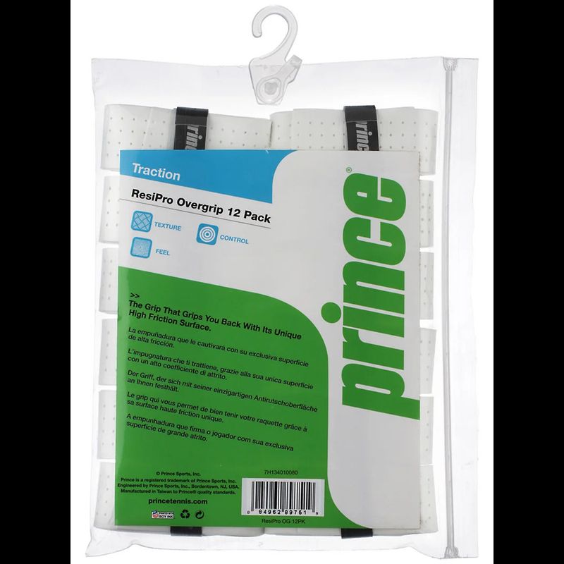 GENERICO - Overgrip Prince Resipro Pack X12 Blanco Prince