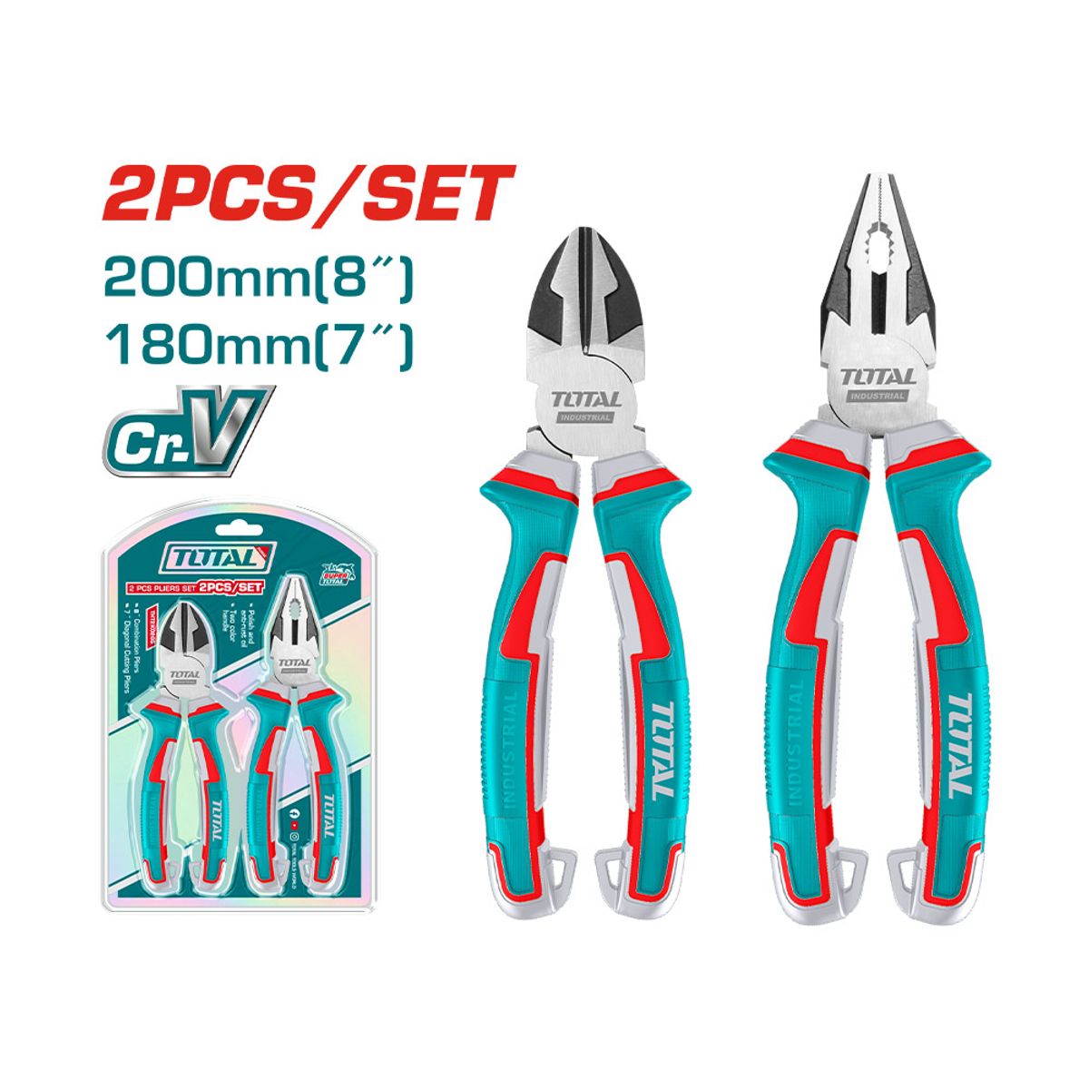 TOTAL TOOLS - Set Alicates 2 Piezas Total