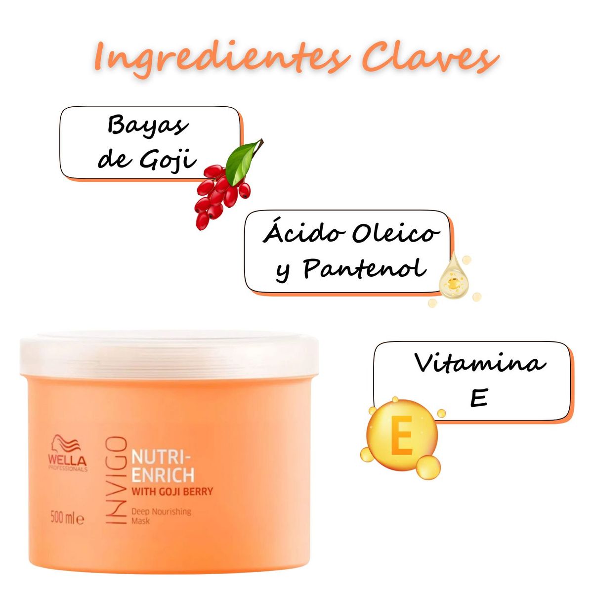 WELLA - Mascara Wella Invigo Nutri Enrich 500Ml Nutrición Brillo Complex Hidrata