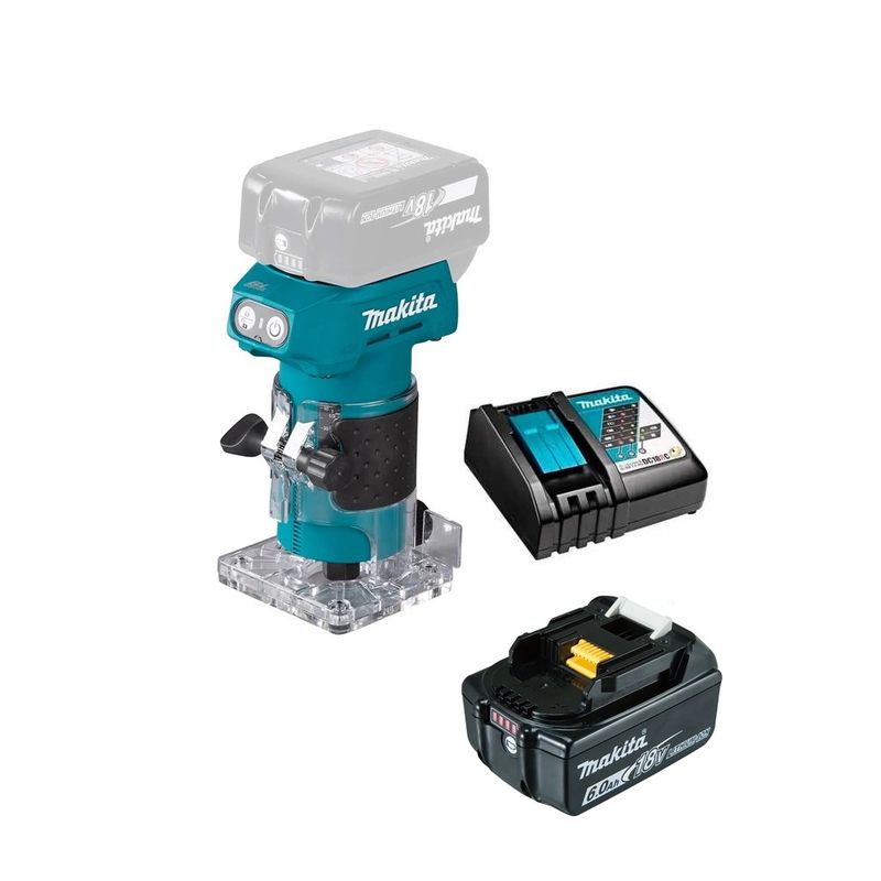 MAKITA - Rebajadora Inalámbrica 18V/ 30.000 RPM/2,5 kg/BL/XPT Makita DRT52 (6 Ah)