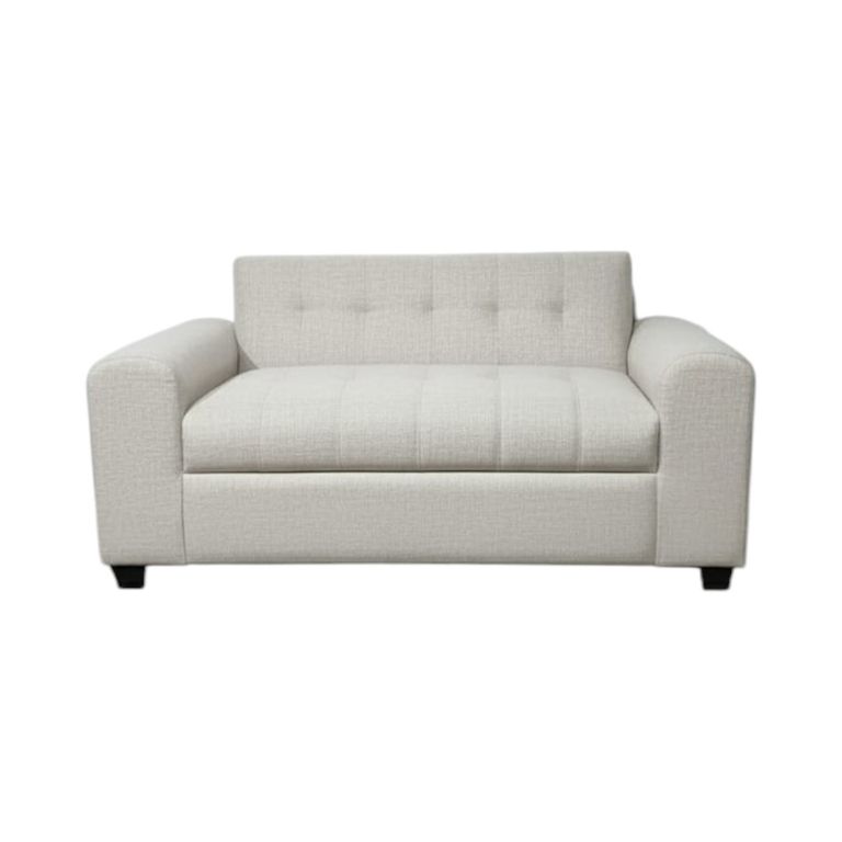 SOFA TRES CUERPOS BRAZO REDONDO EN LINO Crema