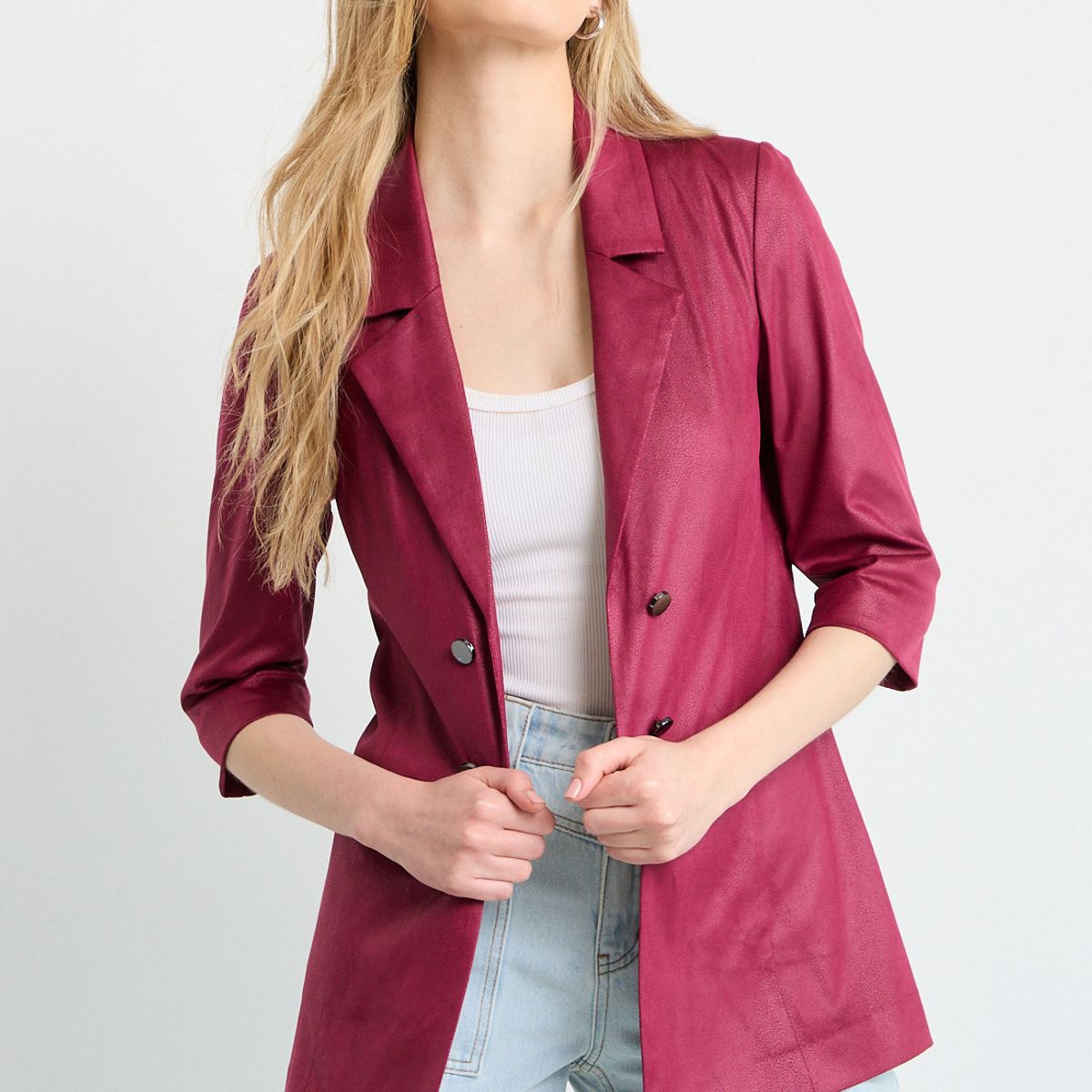 IO - Blazer Mujer Burdeos Io