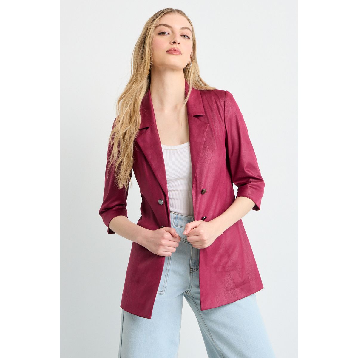 IO - Blazer Mujer Burdeos Io