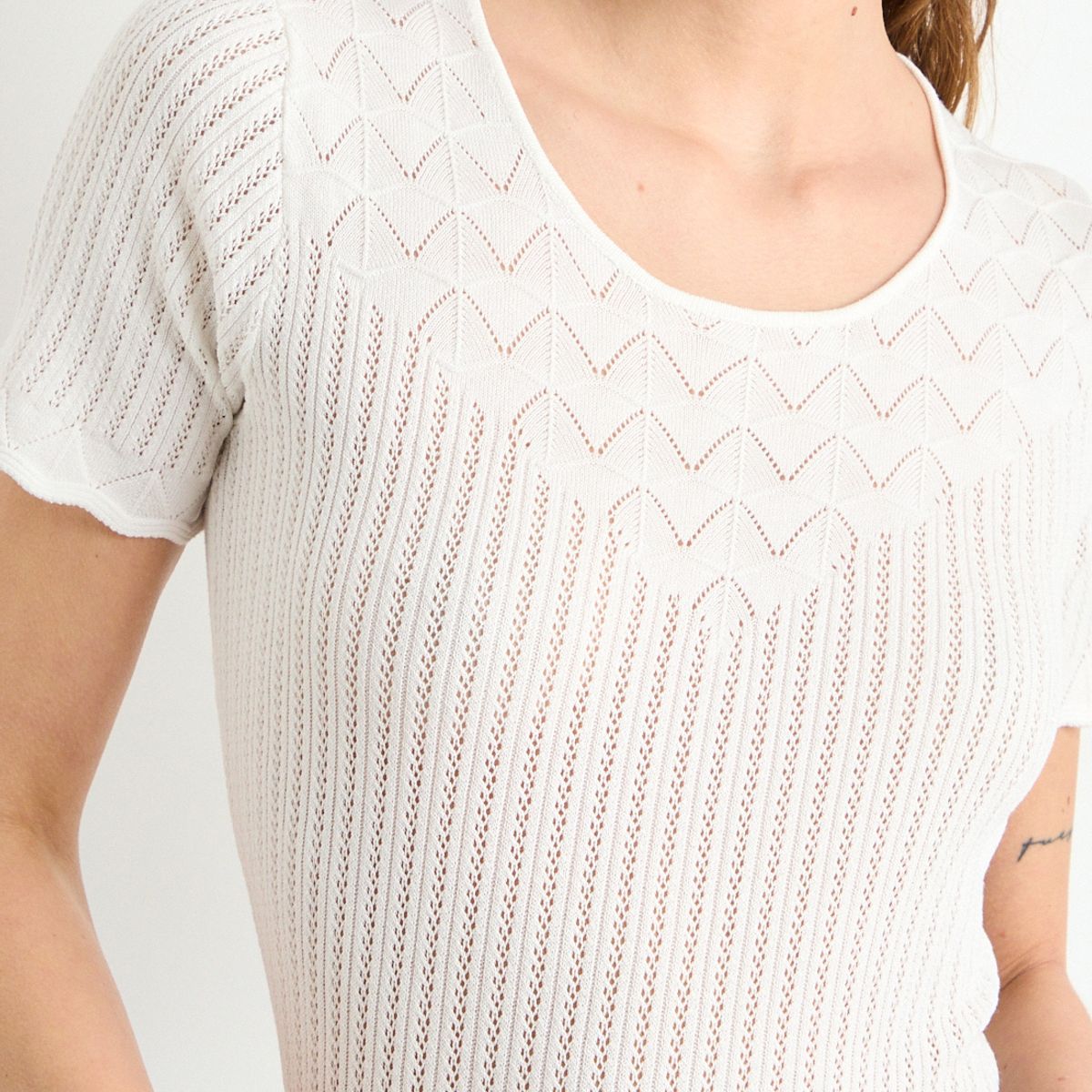 IO - Polera Manga Corta Mujer Crudo iO