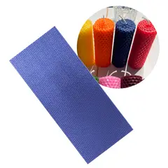 GENERICO - 12 Laminas Cera Abejas Para Velas Diy 10x40 Cm Azul