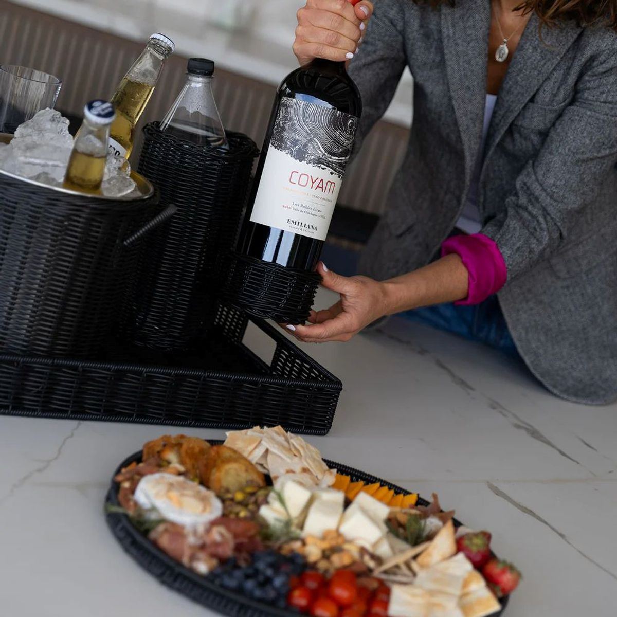 TEMPODECO - Tabla Aperitivo M Black