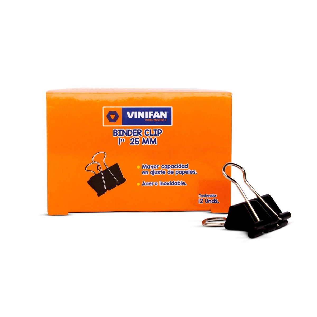GENERICO - Apretadores Doble Clip 25 mm Vinifan - Caja 12 uds