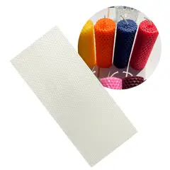 GENERICO - 12 Laminas Cera Abejas Para Velas Diy 10x40 Cm Blanco