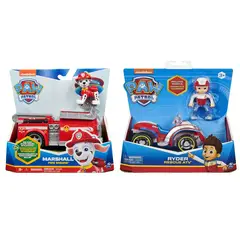 PAW PATROL - Pack Vehículo Básico Marshall + Ryder