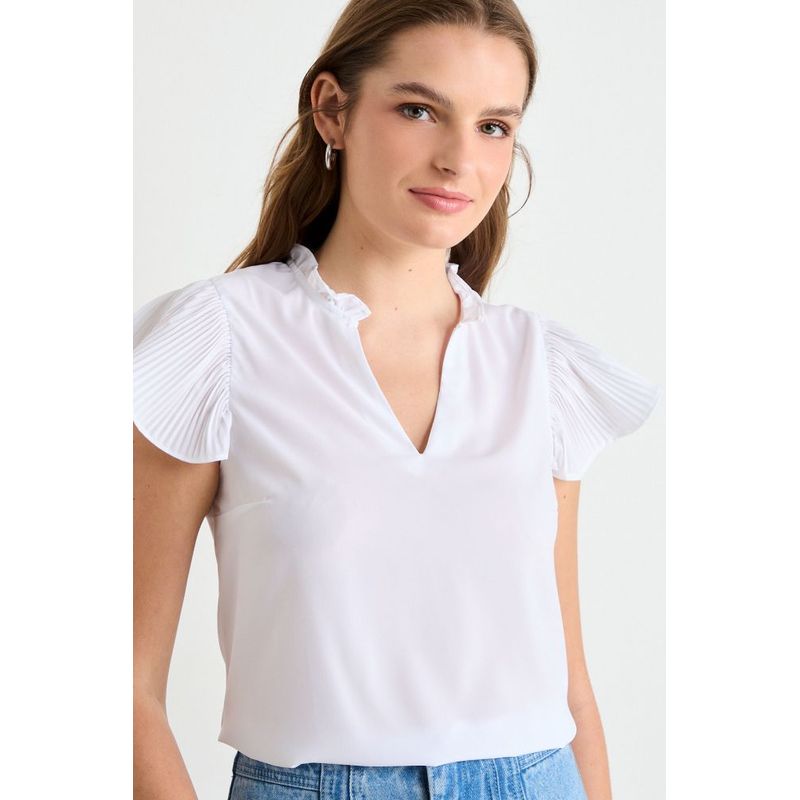 IO - Blusa Manga Corta Crudo Mujer iO