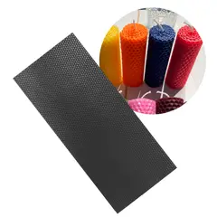GENERICO - 12 Laminas Cera Abejas Para Velas Diy 10x40 Cm Negro