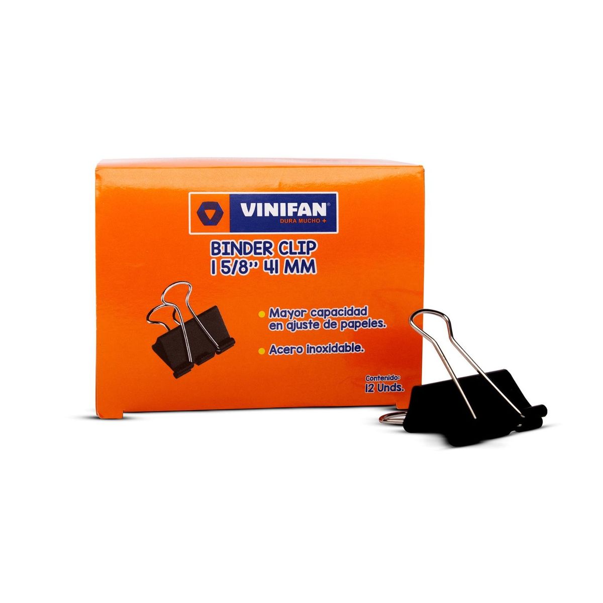 GENERICO - Apretadores Doble Clip 41 mm Vinifan - Caja 12 uds