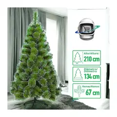 BIGBAMSPACE - Arbol de Navidad 210 cm Nevado Blanco Nieve