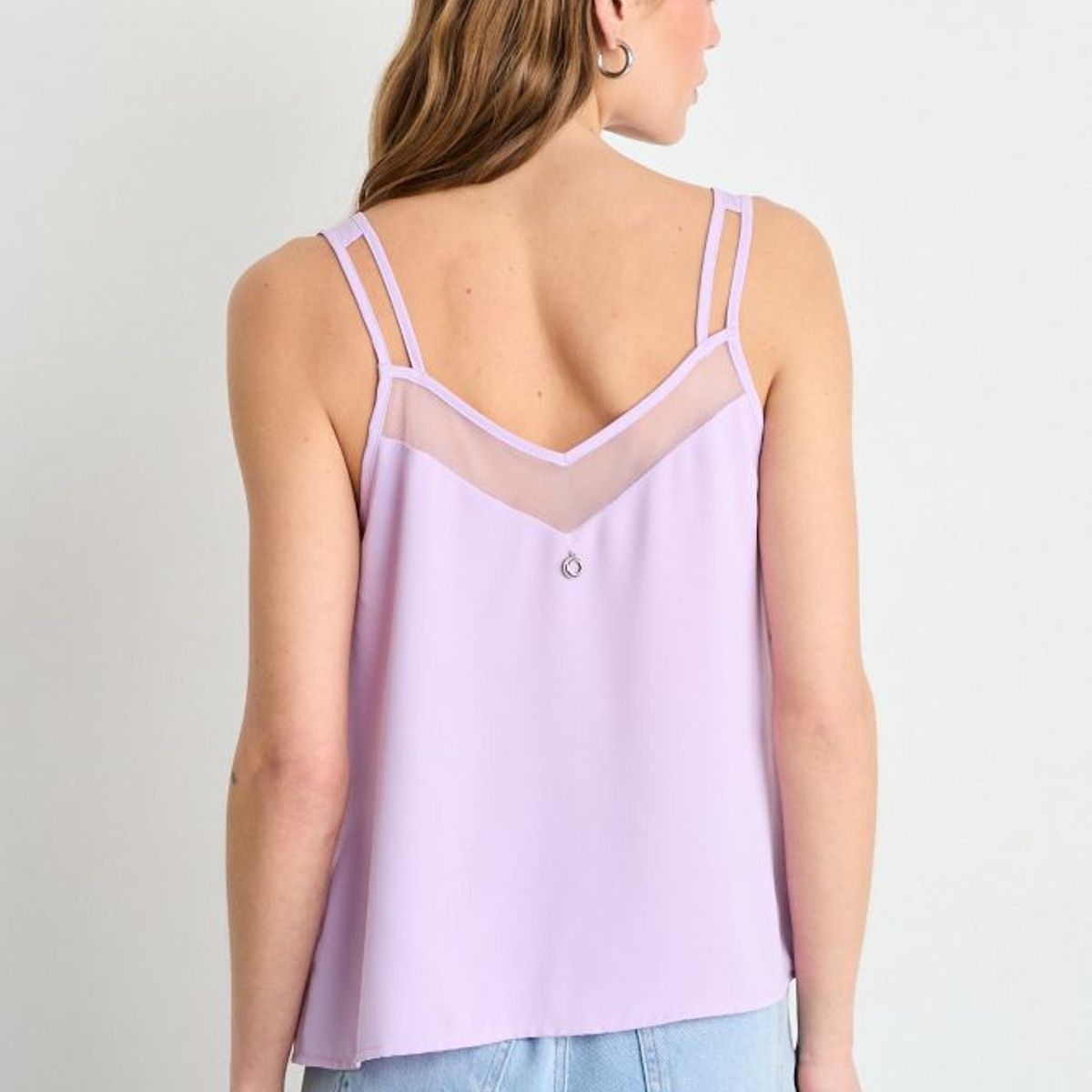 IO - Blusa Sin Mangas Lila Mujer iO