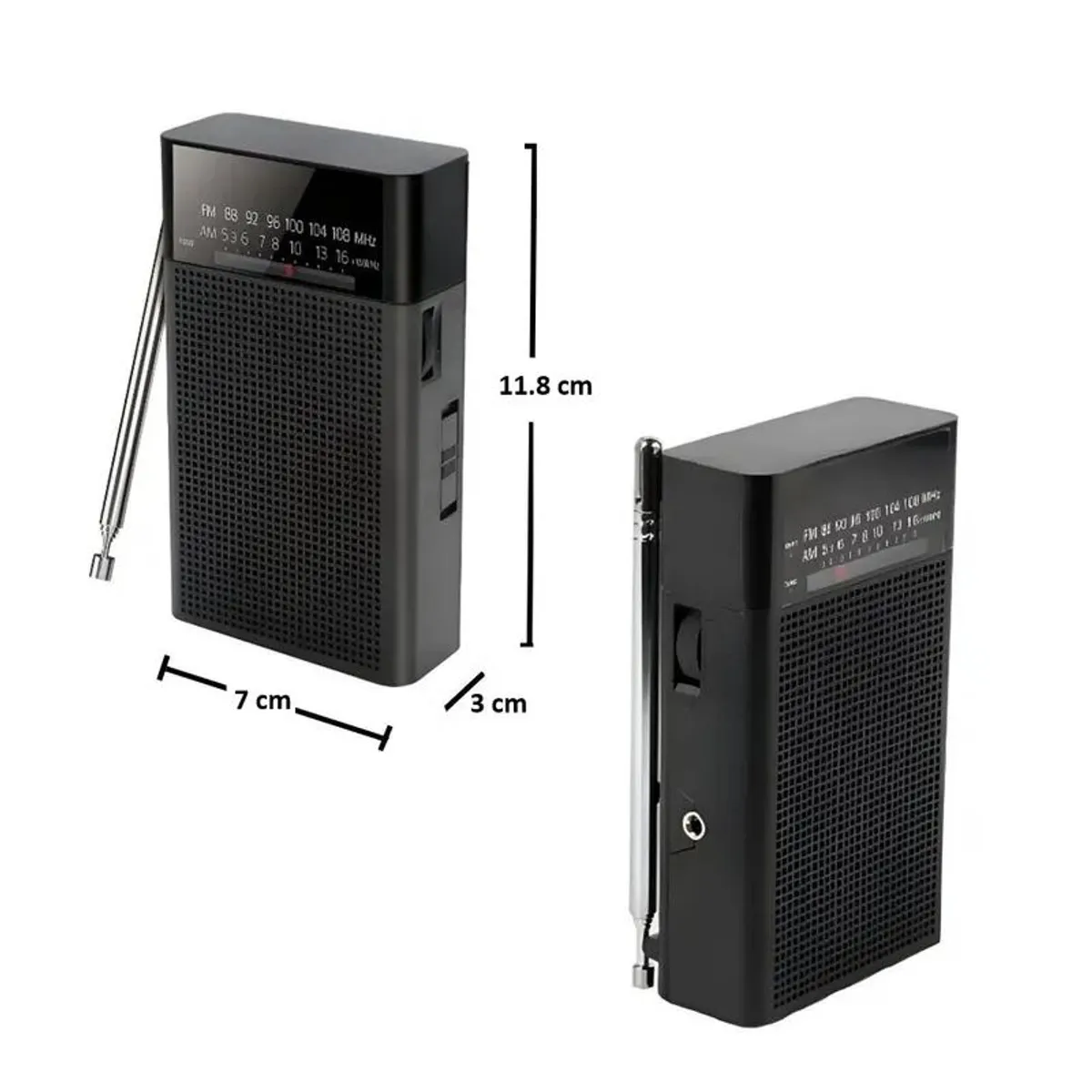 TECNOLAB - Radio portátil banda AM FM Tecnolab